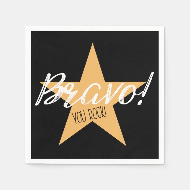 "BRAVO! YOU ROCK!" NAPKIN (Front)