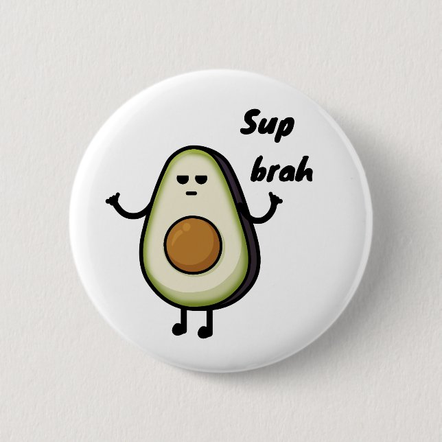 Bravocado 6 Cm Round Badge (Front)