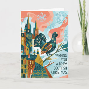 Braw Scottish Christmas Castle Card