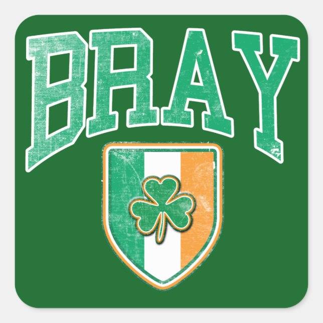 BRAY, Ireland Square Sticker (Front)