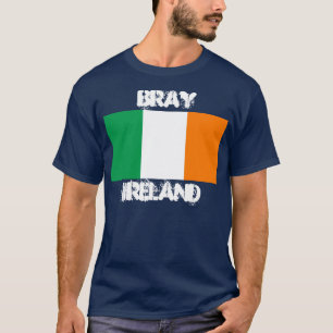 Bray, Ireland with Irish flag T-Shirt