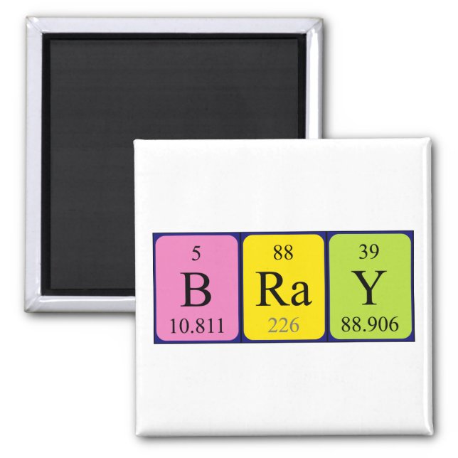 Bray periodic table name magnet (Front)