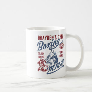 Brayden's Gym Boxing Mma Retro Design For The Name Coffee Mug