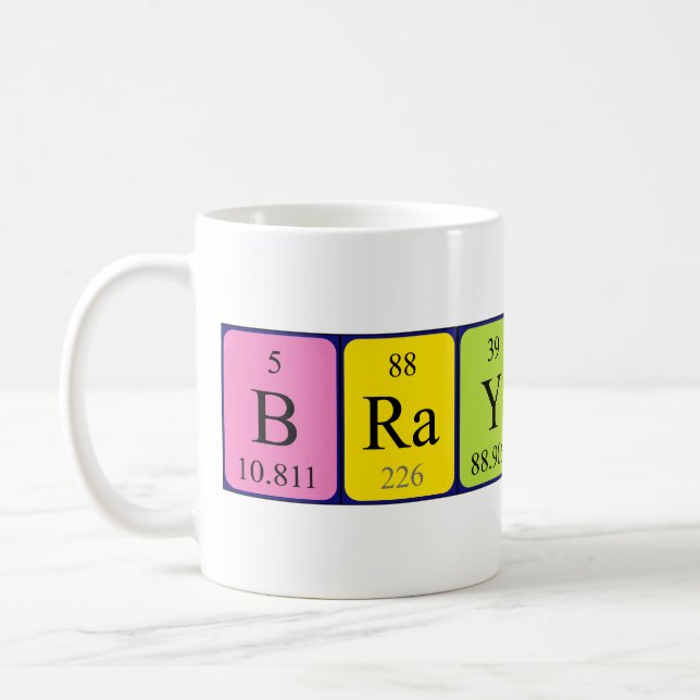 Braydon periodic table name mug (Left)