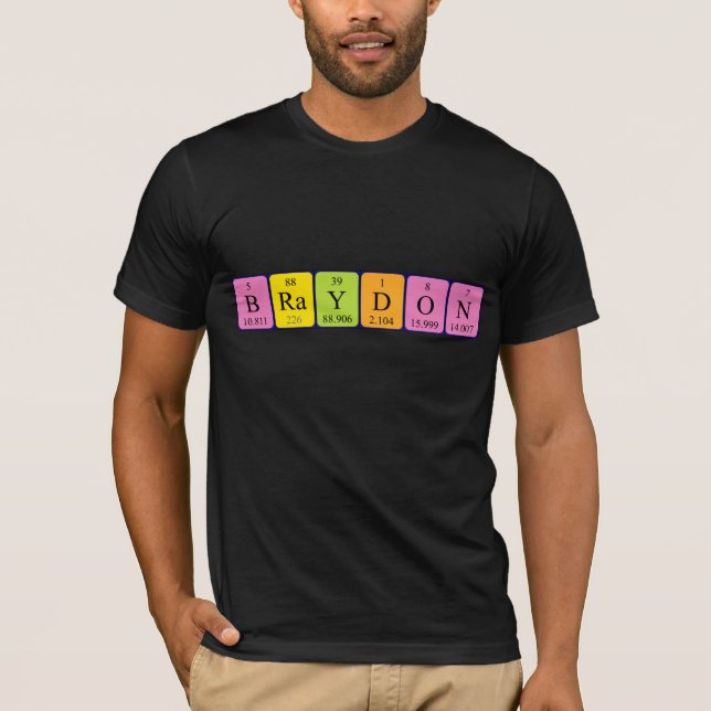 Braydon periodic table name shirt (Front)