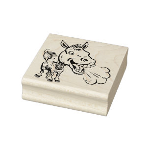 Braying Donkey Rubber Stamp