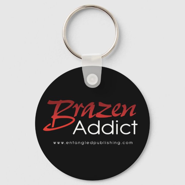 Brazen Addict - key chain - BLACK (Front)