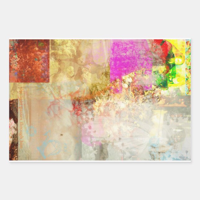 Brazen and Crystal Wrapping Paper Sheet (Front)