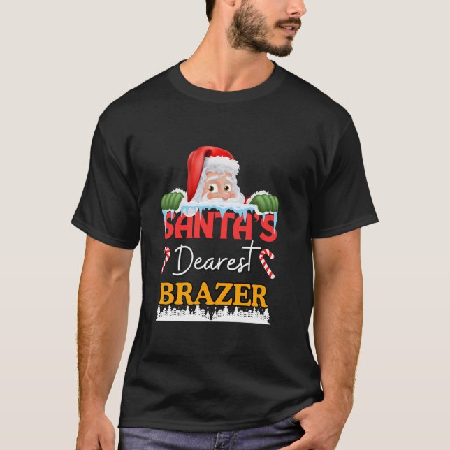Brazer Christmas Job Work Profession Santa Claus  T-Shirt (Front)