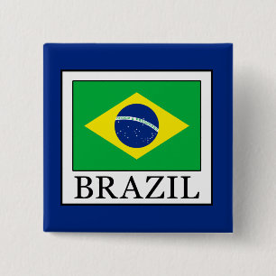 Brazil 15 Cm Square Badge