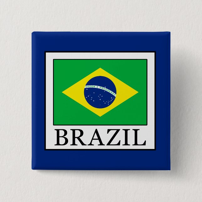Brazil 15 Cm Square Badge (Front)