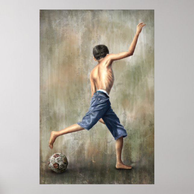Brazil 2014 The Desire Soccer Art by Jackie Liao Poster (Front)