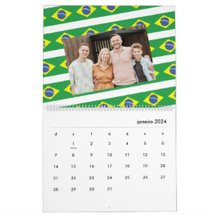  Brazil   Add Your Photo Brazilian Flag 2026 Calendar