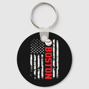 Brazil American Flag Heart Brazilian American Love Key Ring