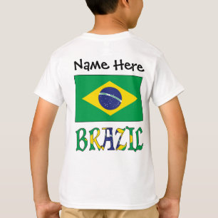 Brazil and Brazilian Flag with Your Name T-Shirt