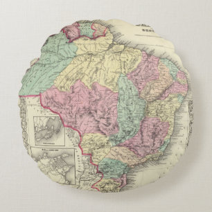 Brazil And Guayana Round Cushion