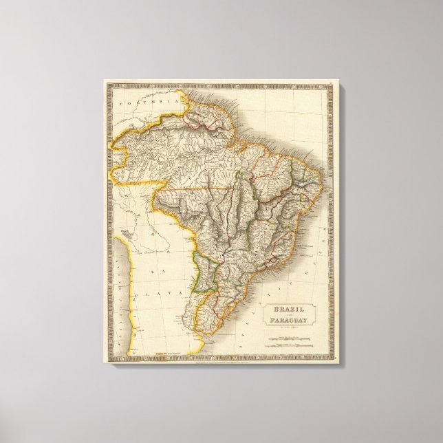 Brazil and Paraguay Canvas Print (Front)