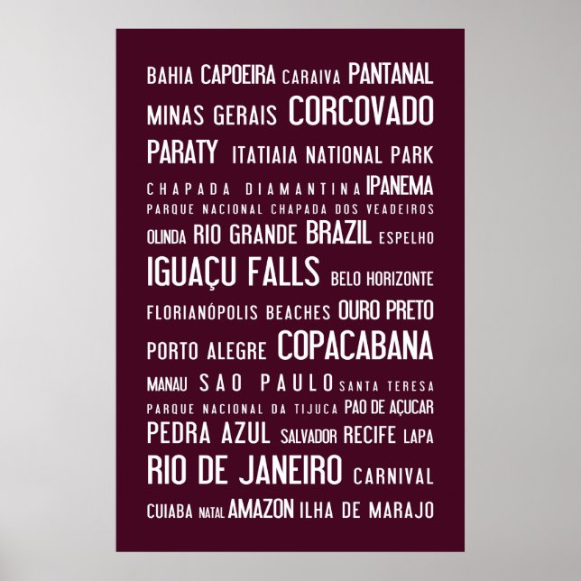Brazil, aubergine poster (Front)
