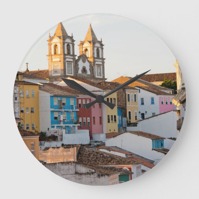 Brazil, Bahia, Salvador, The Oldest City Large Clock (Front)