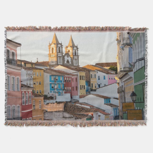 Brazil, Bahia, Salvador, The Oldest City Throw Blanket (Front)