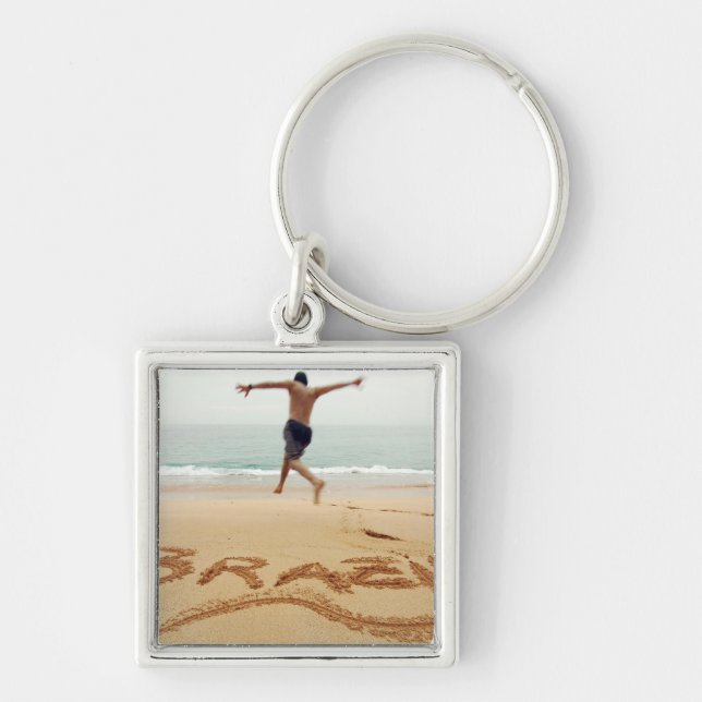BRAZIL. Barechest man wearing a swimming suit Key Ring (Front)