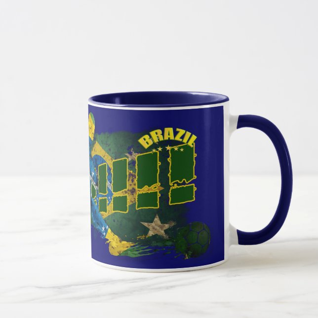 Brazil blood flesh and glory soccer futebol gifts mug (Right)