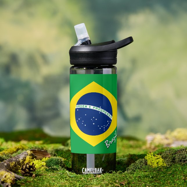 Brazil bottle, patriotic Brazilian Flag Water Bottle (Outdoor)