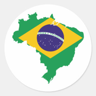 Brazil BR Classic Round Sticker
