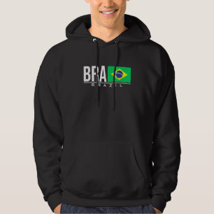 Brazil Brasil Flag Brazilian Country Code Bra Spor Hoodie