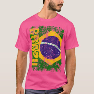 Brazil Brasil Flag Vintage Distressed Brazil T-Shirt