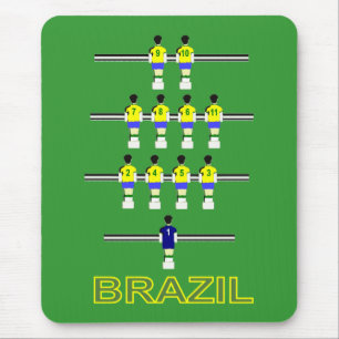 Brazil Brasil retro 1970 Table football fusball Mouse Mat