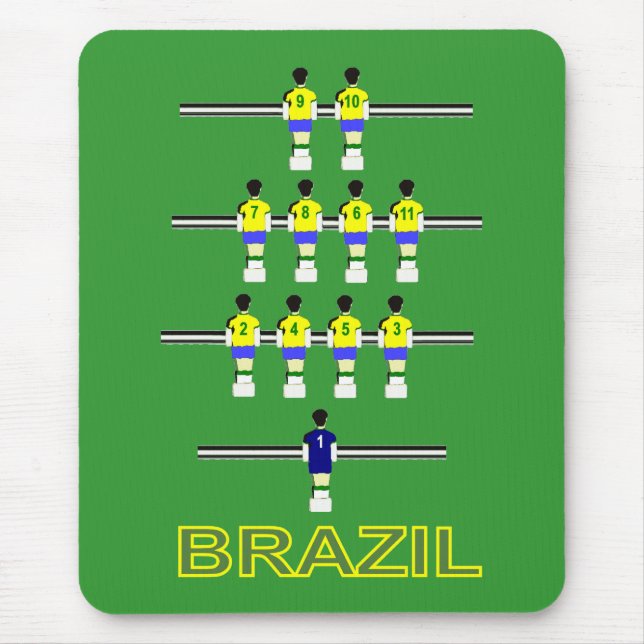 Brazil Brasil retro 1970 Table football fusball Mouse Mat (Front)