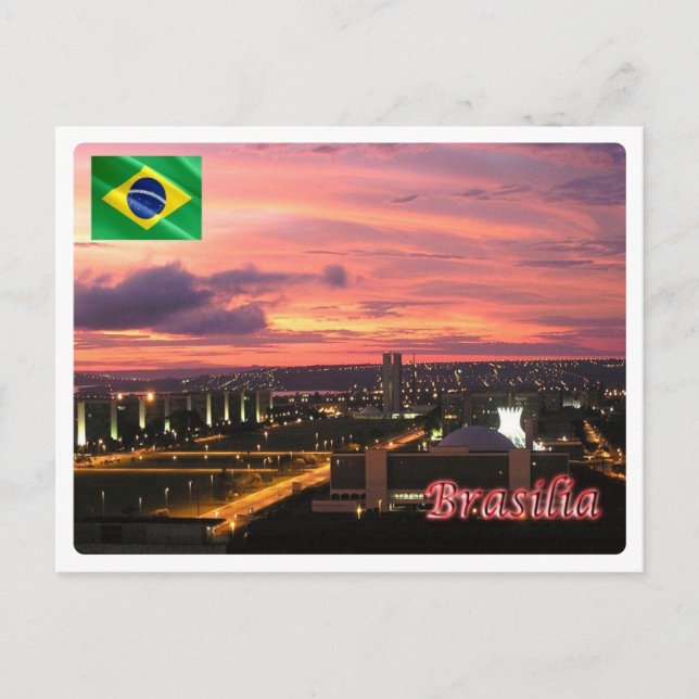 Brazil - Brasilia by Night - Postcard (Front)