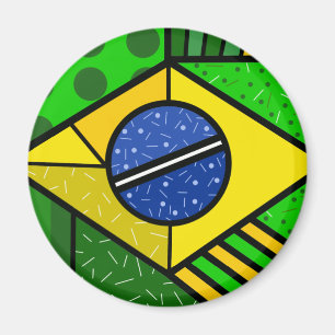 Brazil Brazil brazilian flag Magnet