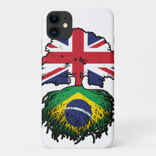 Brazil Brazilian British UK Tree Roots Flag iPhone 11 Case