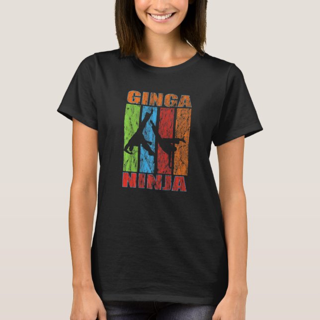 Brazil Brazilian Dance Karate Sports Fighter Capoe T-Shirt (Front)
