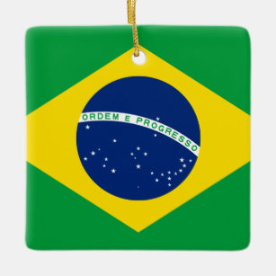 Brazil (Brazilian) Flag Ceramic Ornament