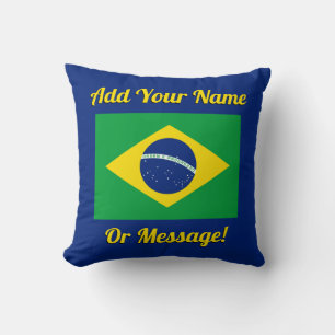 Brazil Brazilian Flag Cushion