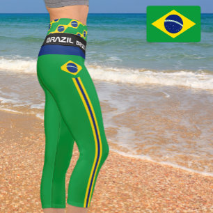 Brazil & Brazilian Flag fashion, Fitness, Sports C Capri Leggings