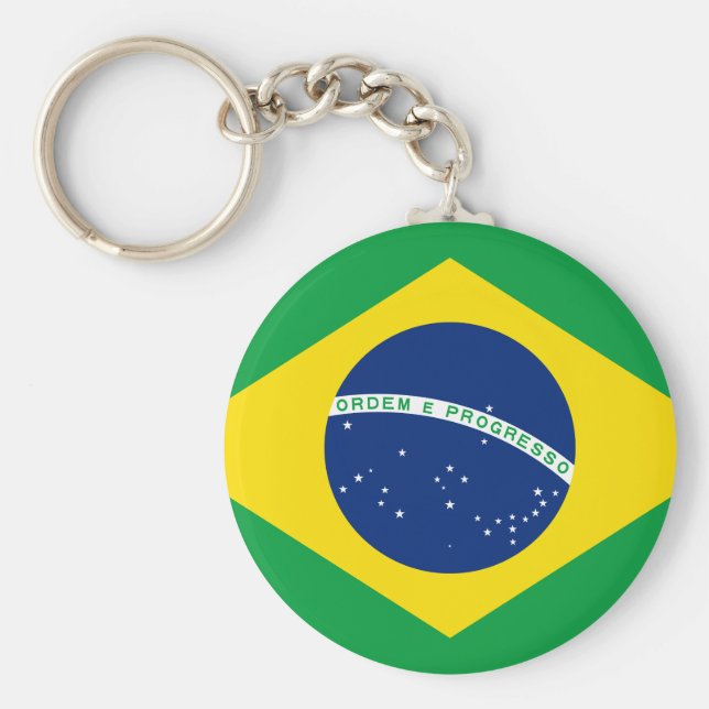 Brazil (Brazilian) Flag Key Ring (Front)