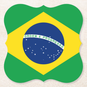 Brazil (Brazilian) Flag Paper Coaster