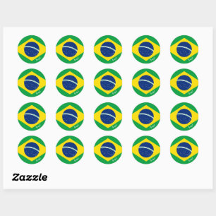 Brazil & Brazilian flag patriots, holiday / sports Classic Round Sticker