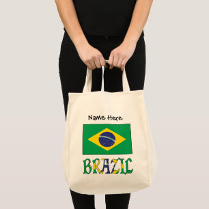 Brazil Brazilian Flag Personalised Tote Bag
