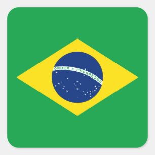 Brazil – Brazilian National Flag Square Sticker