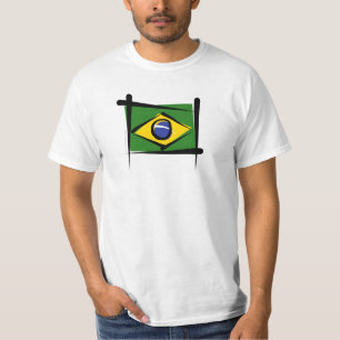 Brazil Brush Flag T-Shirt