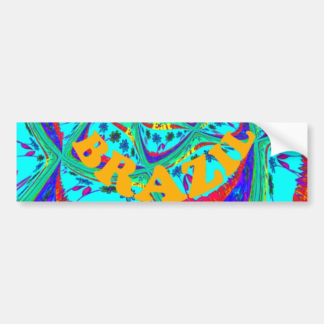 Brazil Bumper Sticker Template Car Bumper Sticker (Front)