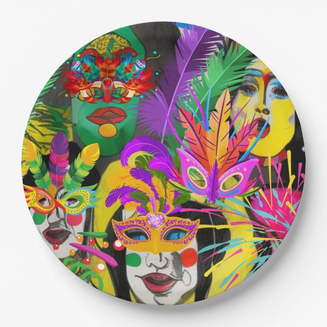 Brazil Carnival Paper Plate (Front)
