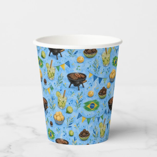 Brazil Celebration Pattern Paper Cups (Front)