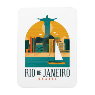 Brazil City Rio de Janeiro Vintage  Magnet