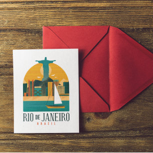 Brazil City Rio de Janeiro Vintage Postcard